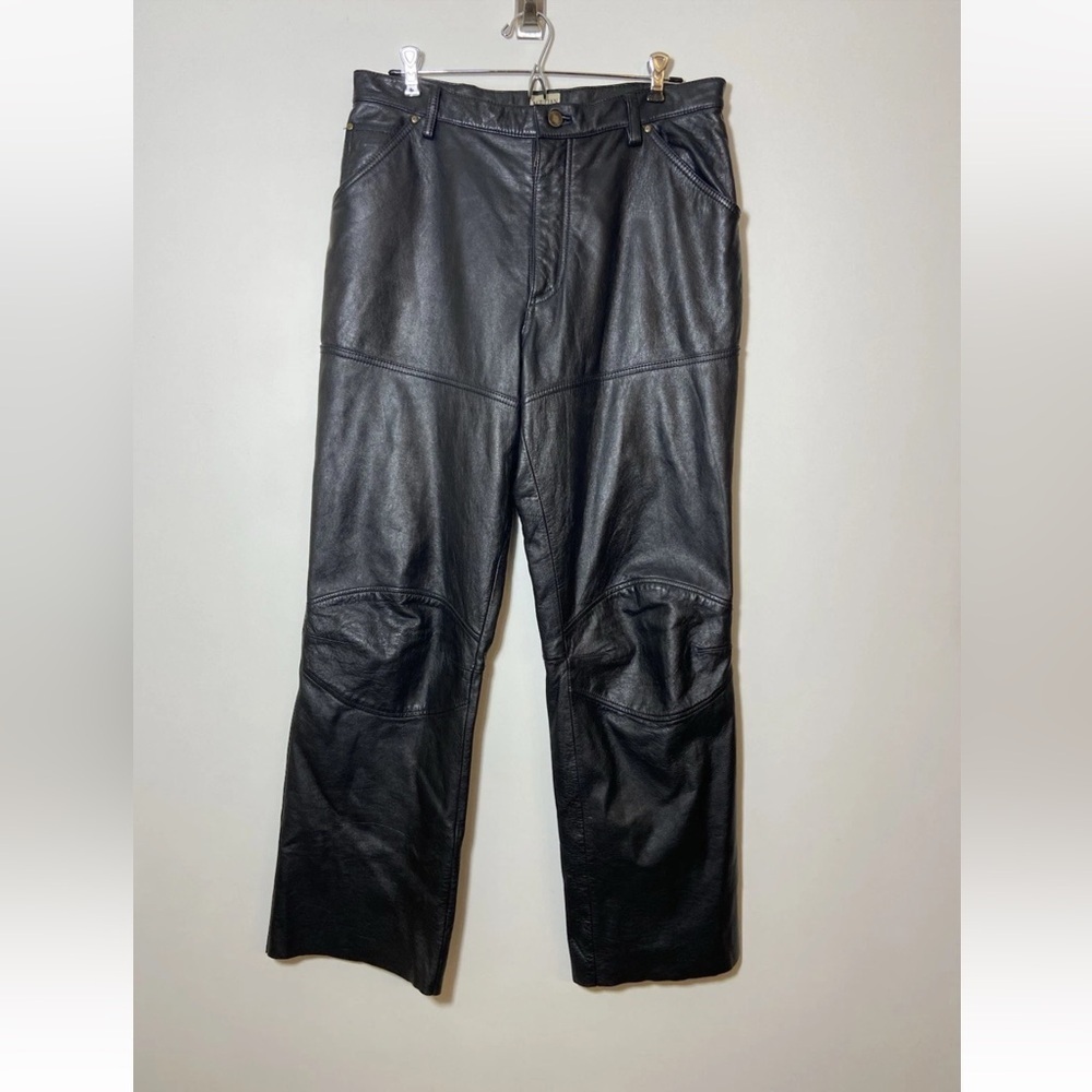Wilsons Leather M. Julian Leather Men's Pants Size 32 Reg Black Lined Pockets